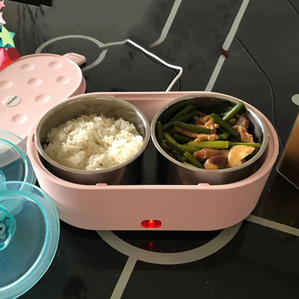 USB Charging Food Heater Container Car Home Portable Rice Cooker Outdoor Travel Kitchen Mini Lunch Box Fiambrera  Lonchera 도시락