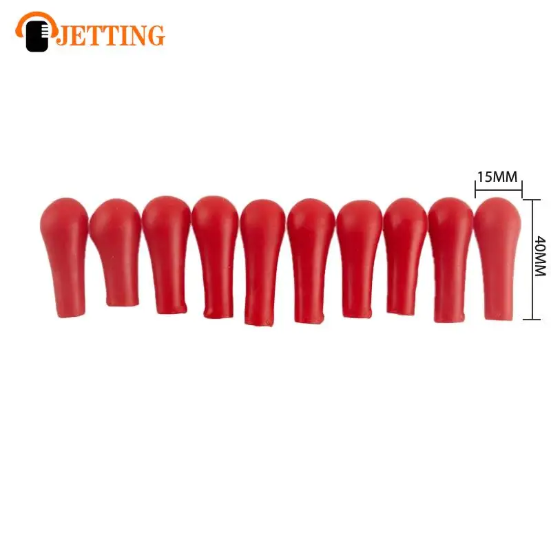 10 Stuks Druppelaar Rode Rubberen Lamp Kop Dropping Fles Insert Pipet Lab Benodigdheden