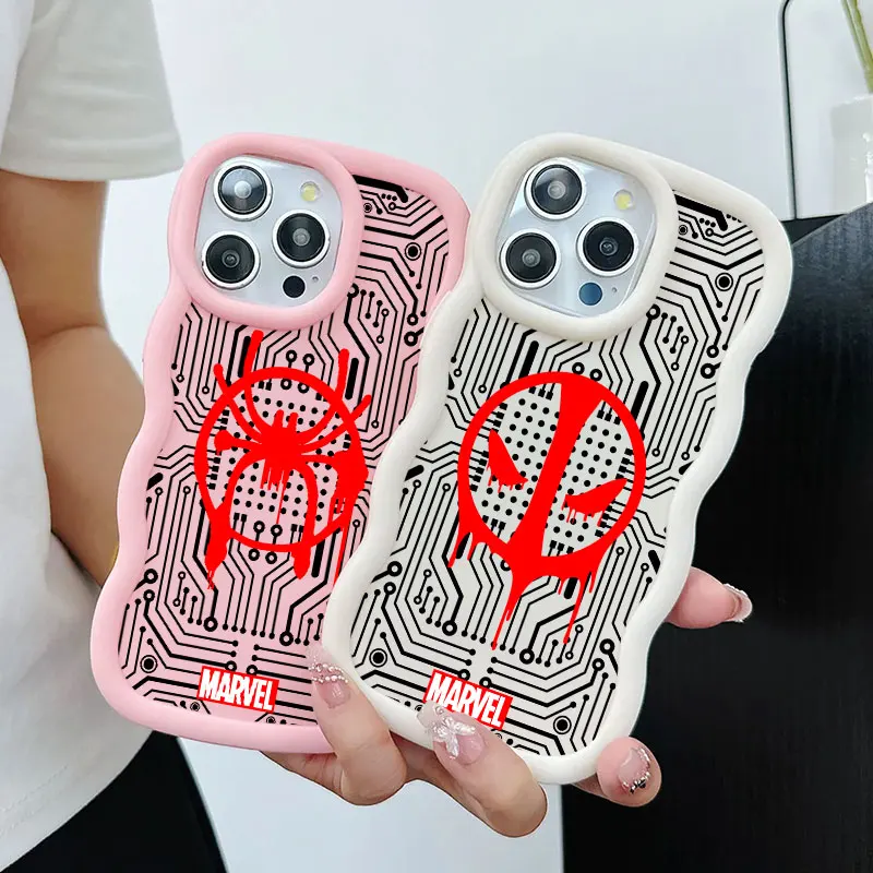 Marvel Deadpool Spider-Man Miles Morales Candy Color Phone Case For iPhone 17 16 15 14 Plus 11 Pro Max 13 12 17Air 17E 16E Cover - view 4