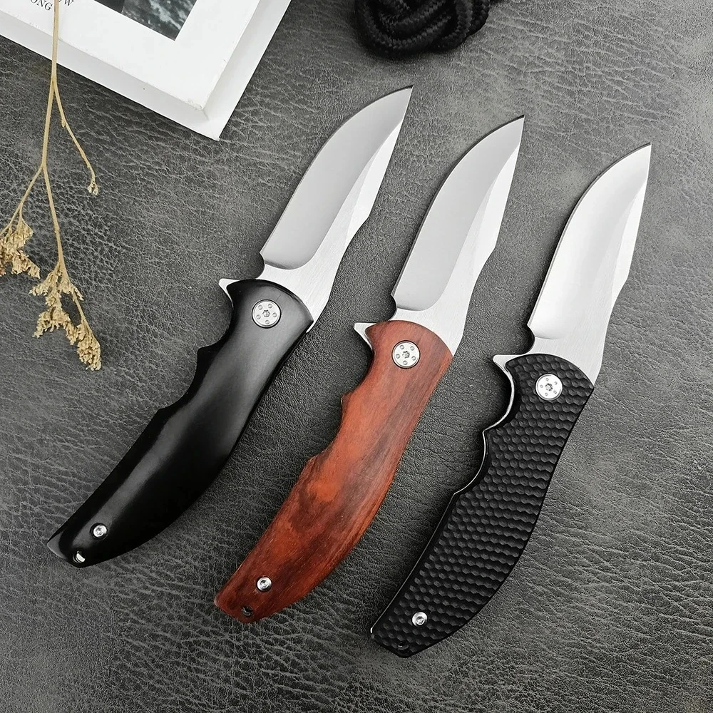 

Тактический складной нож 0606 EDC для охоты и боя, с рукоятью G10/дерево, для активного отдыха, кемпинга, рыбалки, выживания, самообороны