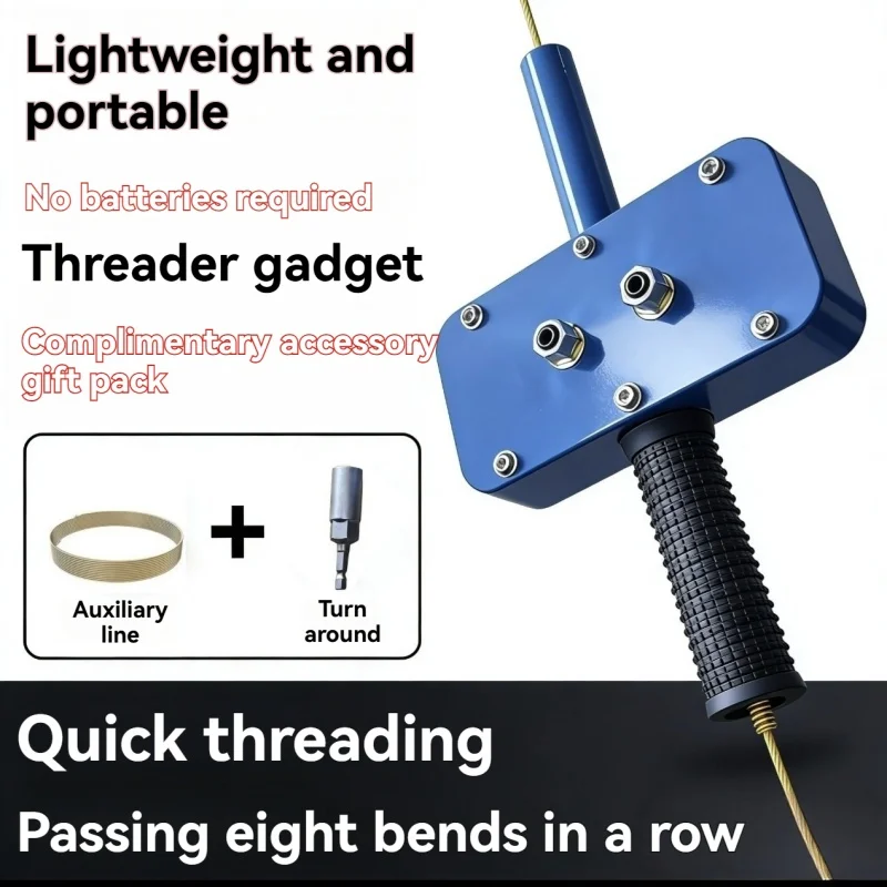 Small Portable Multifunctional Spring Threading Tool, Labor-saving Universal Wire Threader Without Battery Required
