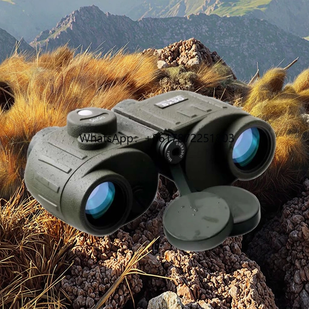 

High Quality 8303 BAK4 Prism PORRO Compass Rangefinder Binoculars Waterproof Jumelles with 8X Magnification