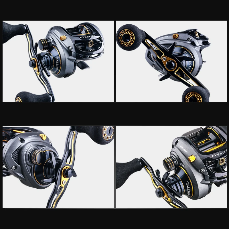 Haibo 2020 OVERLOAD Baitcasting Fishing Reel 8B+RB 5.4:1-7.1:1 Freshwater Sea Carretilha De Pesca Long Casting For Snakehead