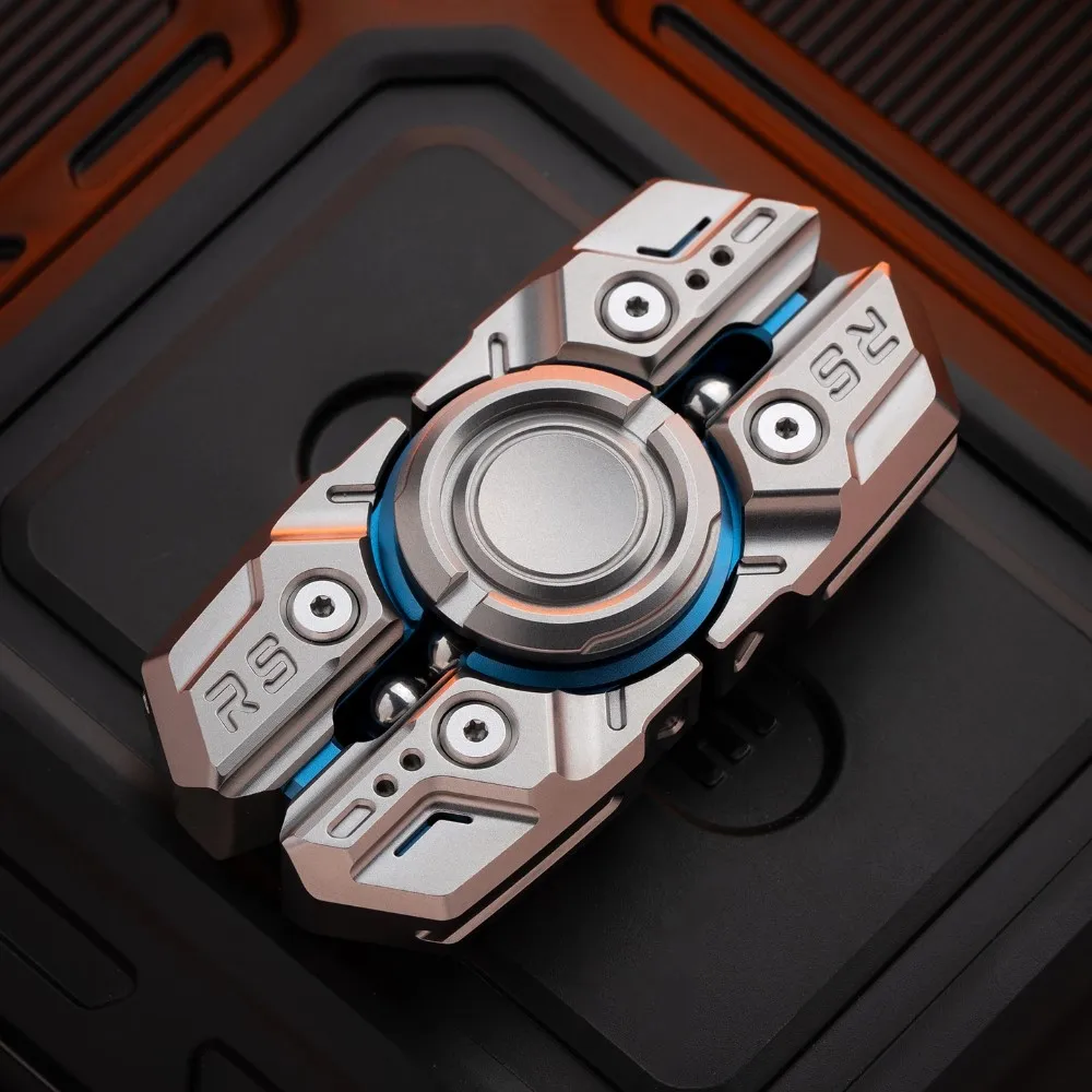 MACKIE Star Ship 2.0 Fidget Spinner Open Nail Gyro Mechanical Metal Stress Relief Toy Fidgeting Spinners Anxiety Relief Gadgets