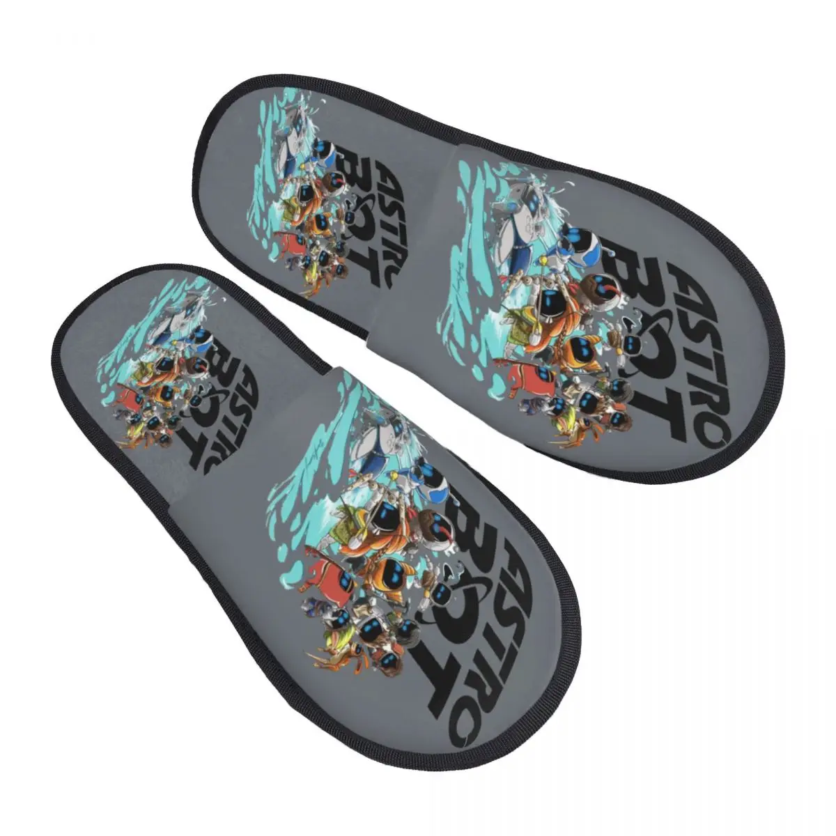 Custom A-Astro Bots Cute Cartoon Cozy Scuff With Memory Foam Slippers Women Bedroom House Shoes