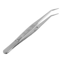 Stainless Steel Tweezers With Curved Pointed Nail Art Tweezers For Picking Rhinestones 15.3cm Medical Dental Precision Tweezer