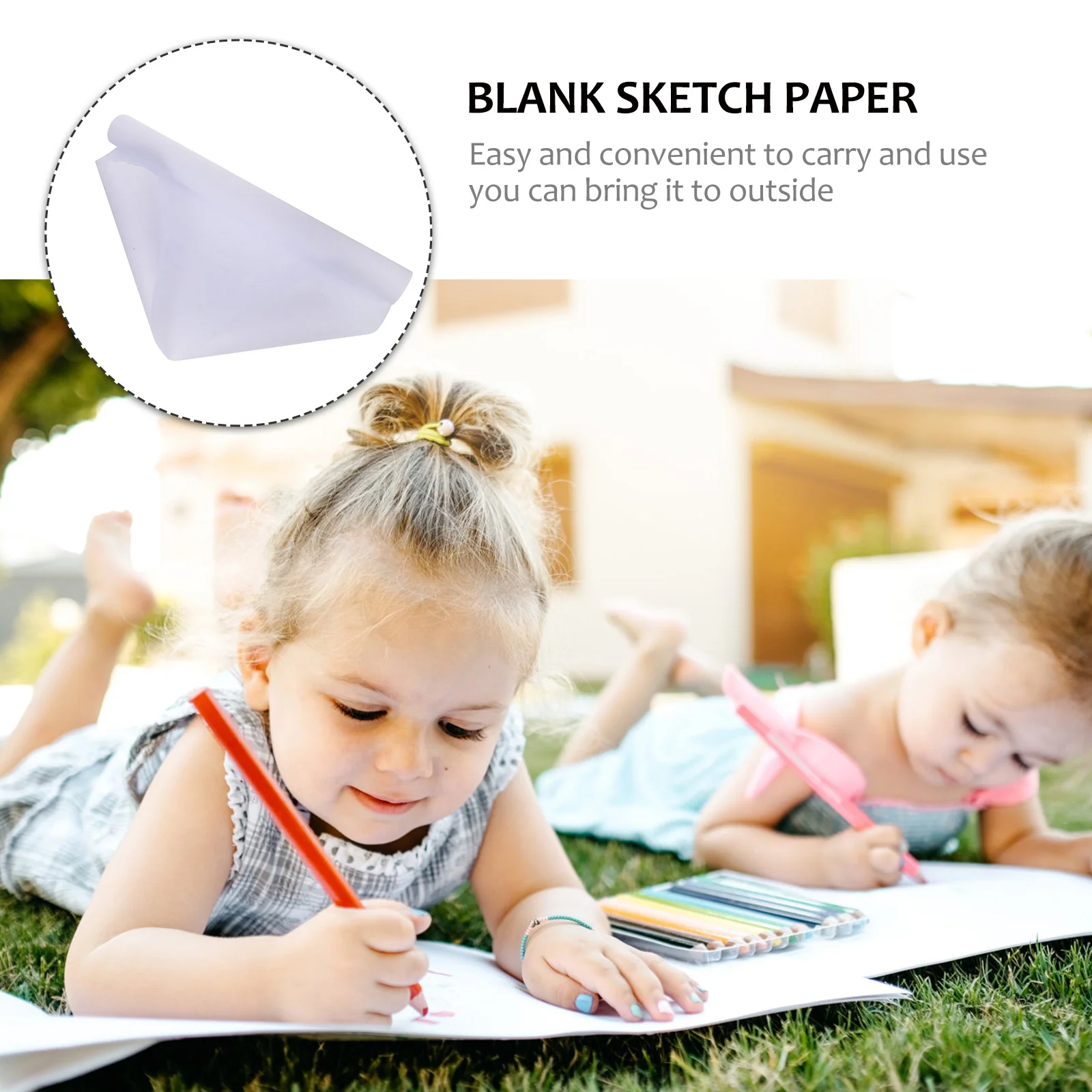 2 Rolls Kraft Paper Drawing Blank White Wrapping Poster Bulletin Board Baby