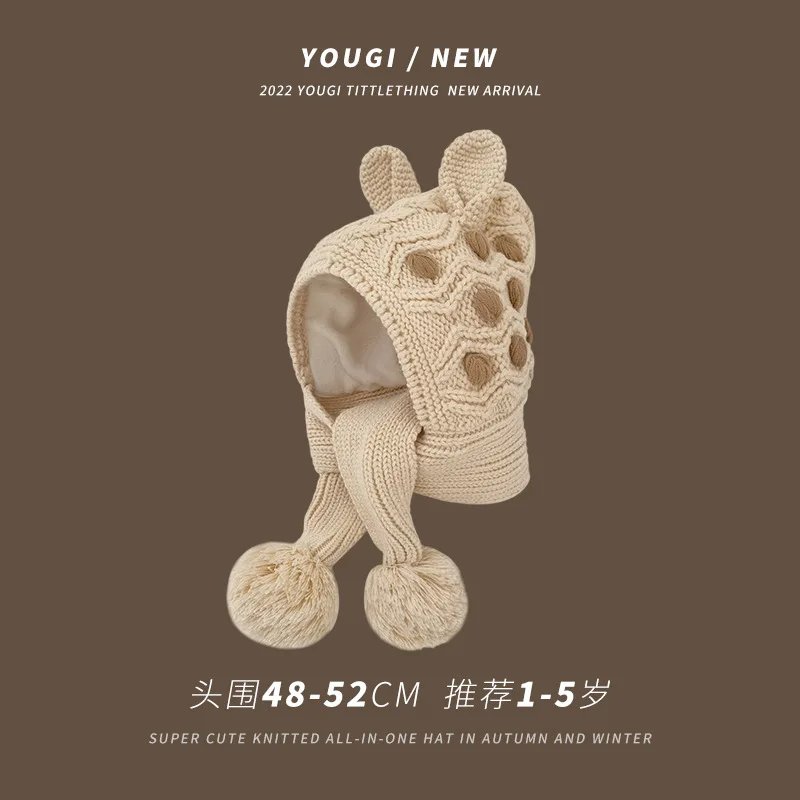 Gorro con solapa para niños, gorro de punto con protección para los oídos y forro polar cálido para invierno, gorro térmico suave para niños y niñas