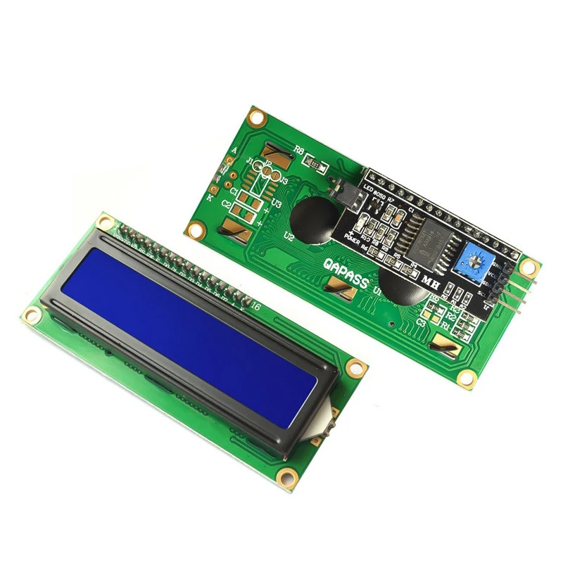 Żółty niebieski LCD1602 IIC/I2C/TWI/SPI interfejs szeregowy 5V 16X2 znakowy moduł wyświetlacza LCD PCF8574 Adapter Llate dla Arduino