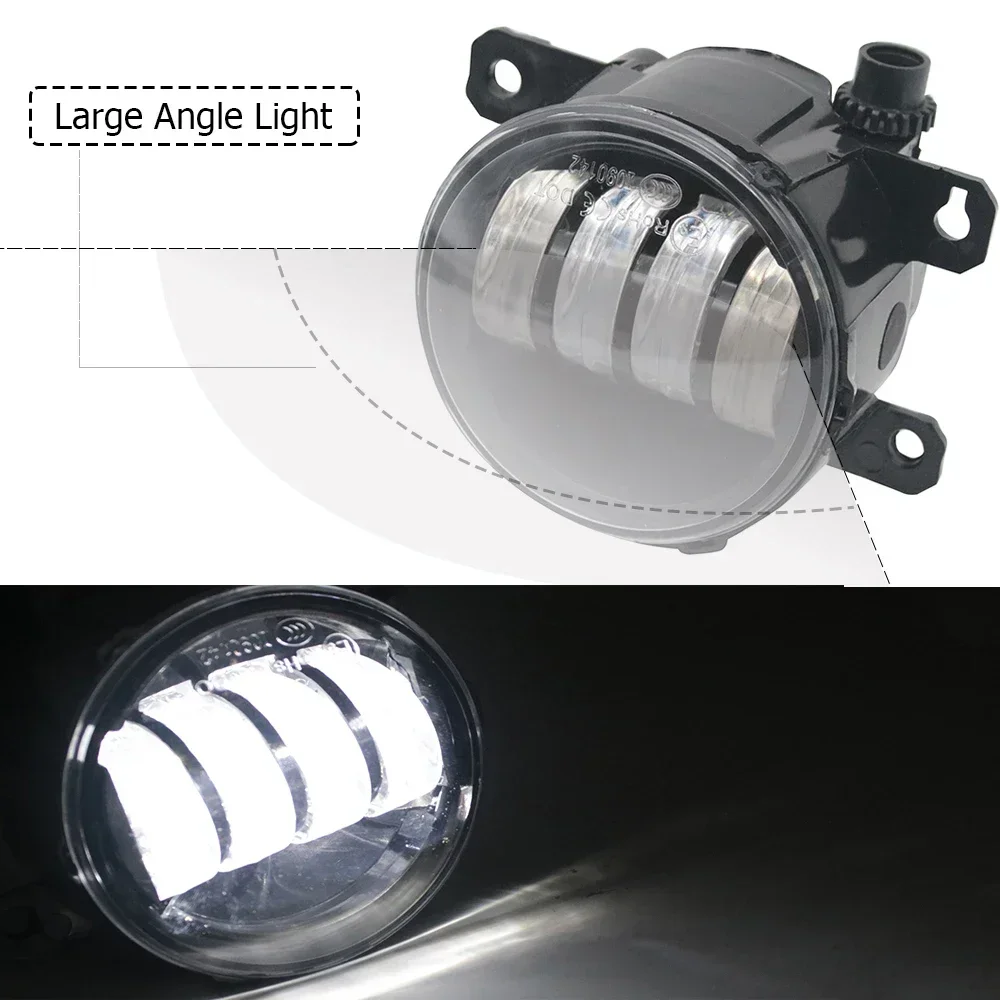 Lampu kabut rakitan Led PTF, lampu berkendara kabut untuk Citroen C4 II B7 Typ N 2010 2011 2012 2013 2014 2015 2016 2017 2018 ditingkatkan