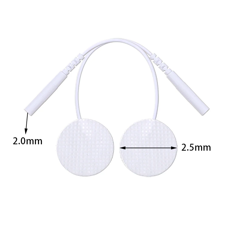 منصات القطب الكهربائية ذاتية اللصق 25 مللي متر مع جل موصل ل EMS محفز العضلات الكهربائية نبض مدلك استبدال الملحقات #6