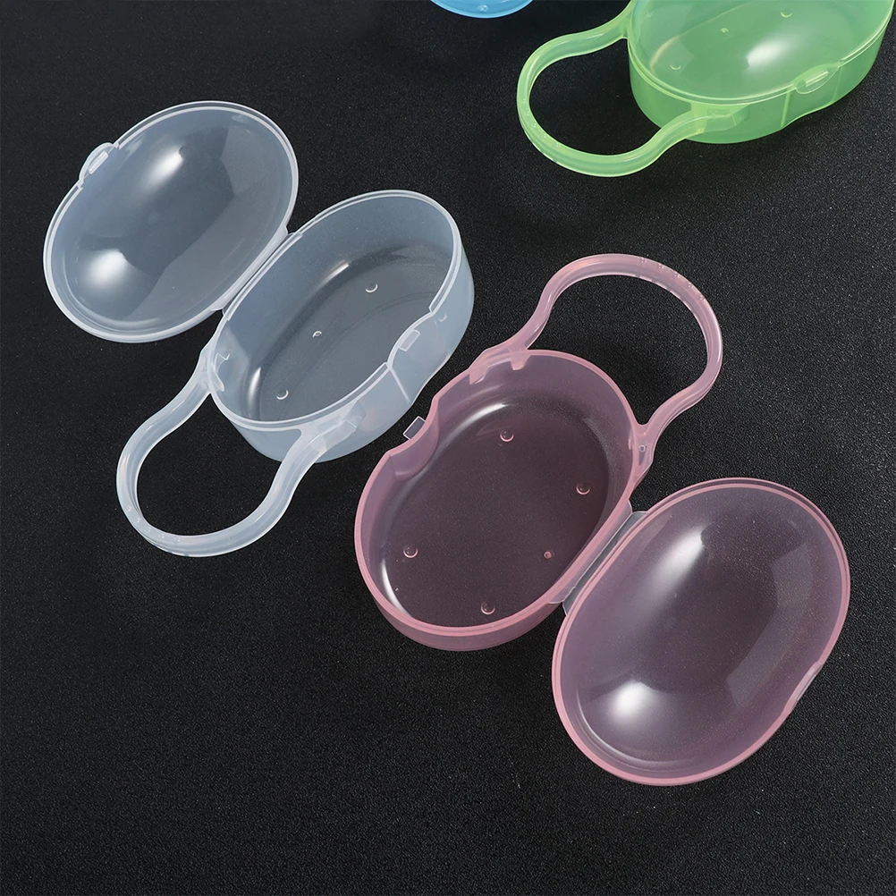 

5Pcs Baby Pacifier Storage Case Portable Dustproof Pacifier Holder Universal Protective Box for Infant Newborn Use