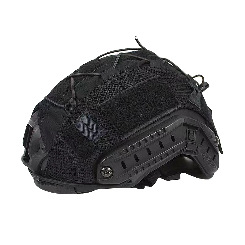 Taktische Helmabdeckung Camo FAST Airsoft High-Cut Helmstoff Jagd- und Schießhelm-Zubehör mit Elastikkordel