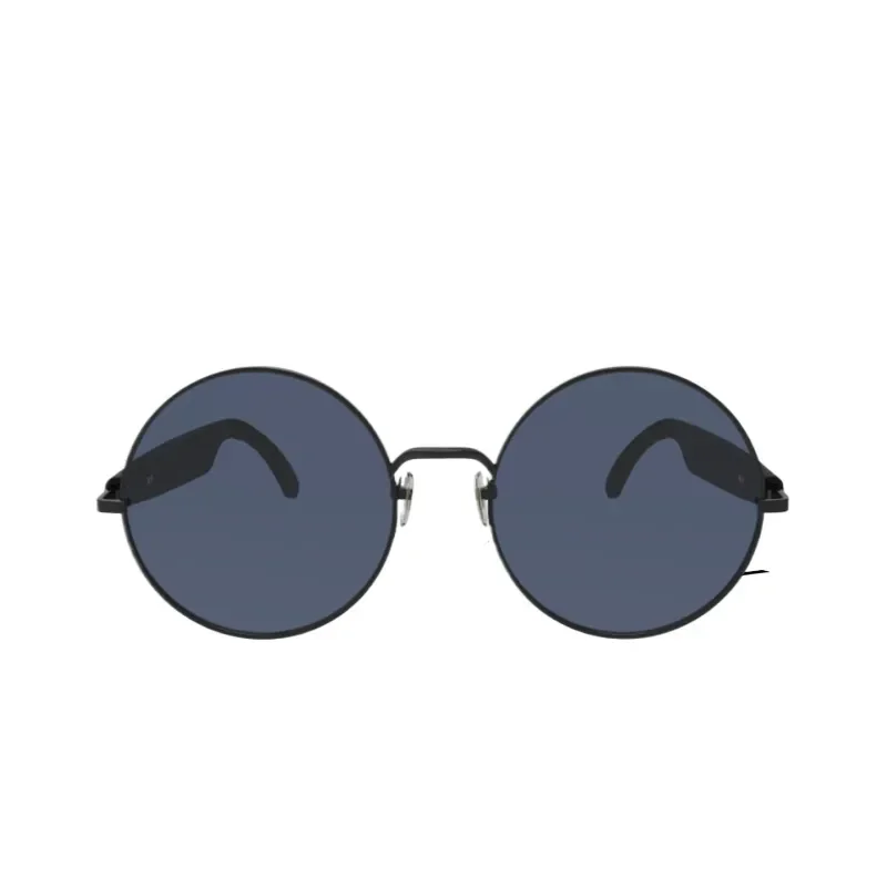 AI Smart Glasses Bluetooth Calling Music Playback Retro Oval Frame Sunglasses for Men Women Wireless Audio Eyewear Tech Gift