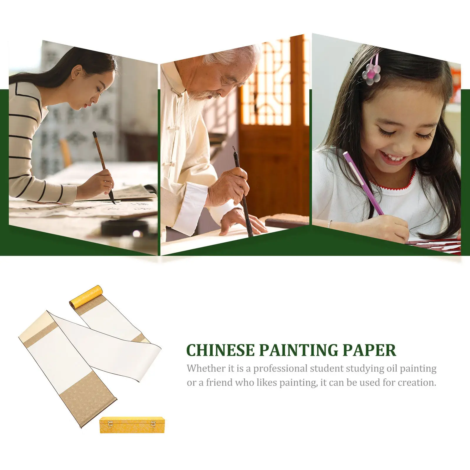 

Набор для каллиграфии: портативный свиток из высококачественной бумаги, чистый свиток для рисования, аксессуар для практики каллиграфии