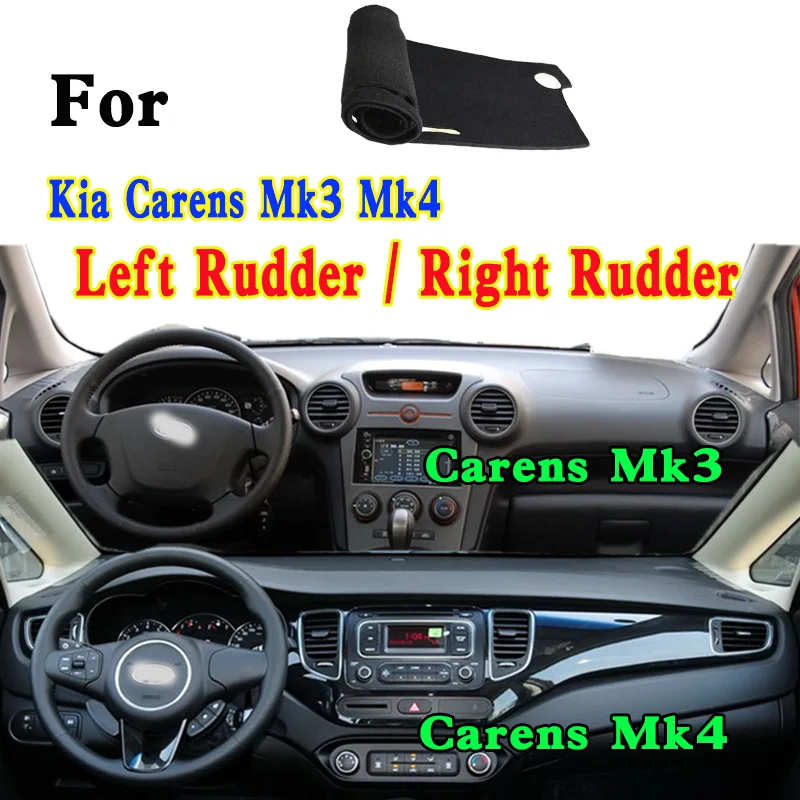 

For Kia Carens Mk4 RP Mk3 MPV UN Car-Styling Dashmat Dashboard Cover Instrument Panel Insulation Sunscreen Protective Pad