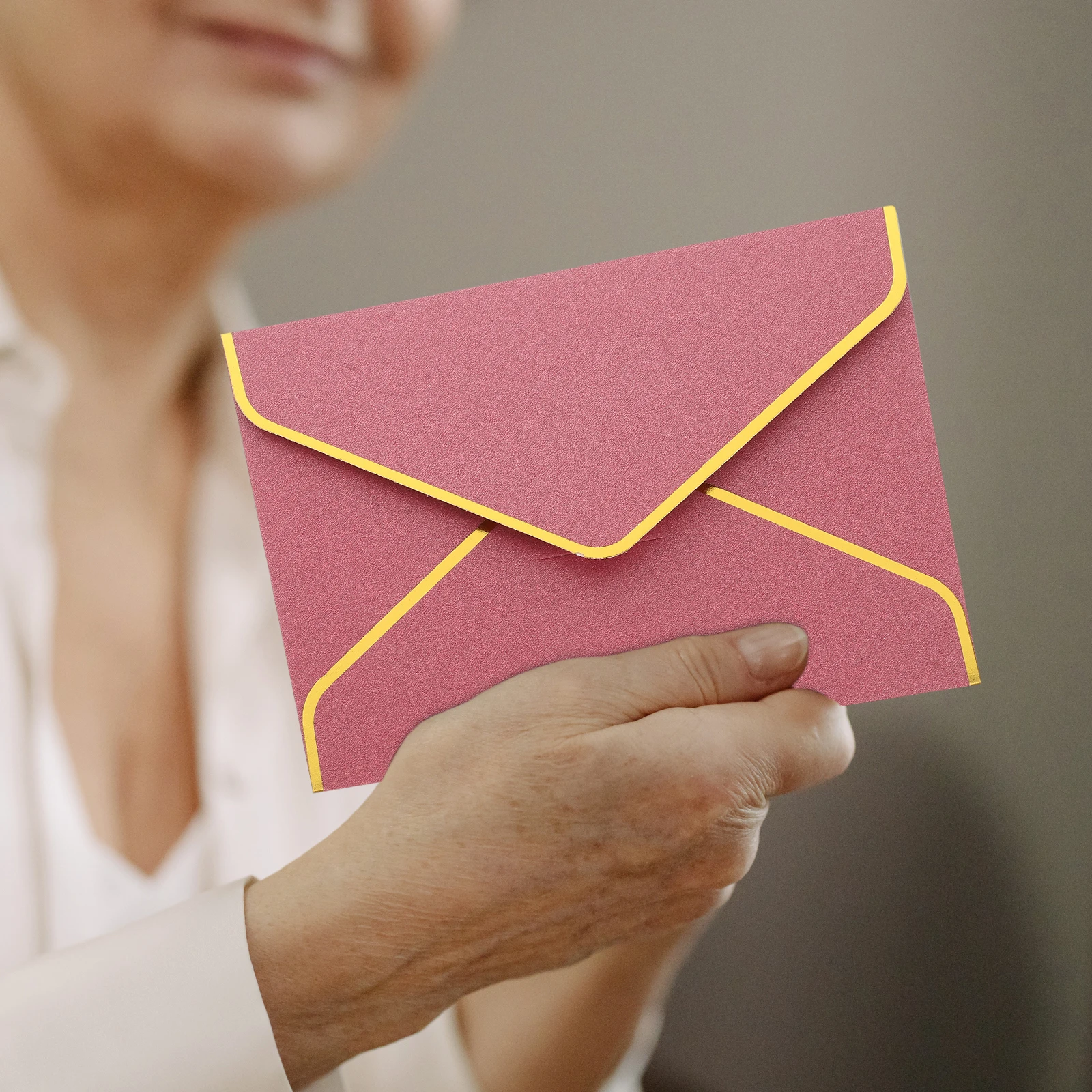 

10Pcs Rose Gold Foil Envelopes Wedding Invitations Cards Elegant Greeting Envelopes Vintage Bridal Shower Birthday Valentines
