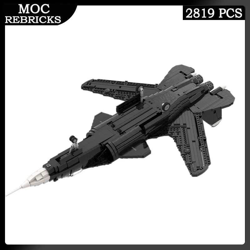 군사 무기 시리즈 SU-47 버커트 공격 전투기 MOC 빌딩 블록, 클래식 항공기 교육 모델 장난감 벽돌, 어린이 선물