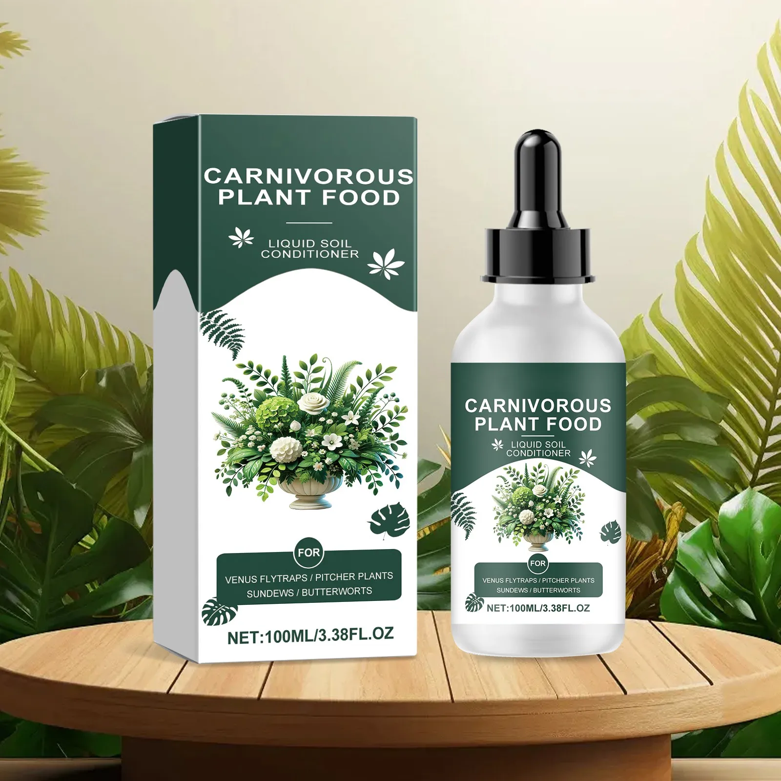 محلول مغذيات النباتات الاستوائية 100 مللي قطرات الأسمدة النباتية الاستوائية لنمو نباتات آكلة اللحوم السائلة