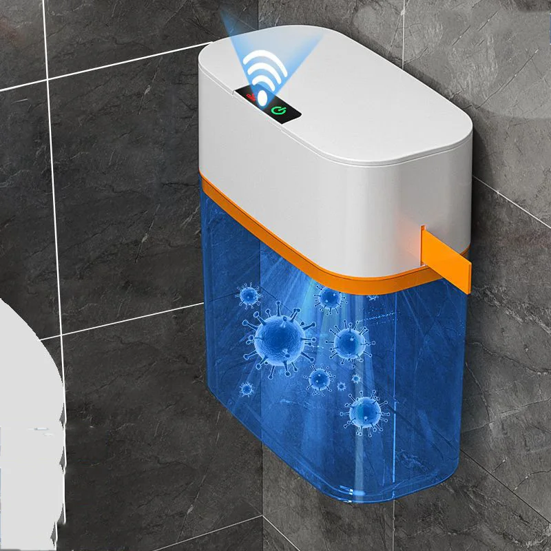 Automatic Electric Toilet Paper Bin Narrow Light Luxury Intelligent Garbage Bin Inductive Home Toilet Bathroom Living Room