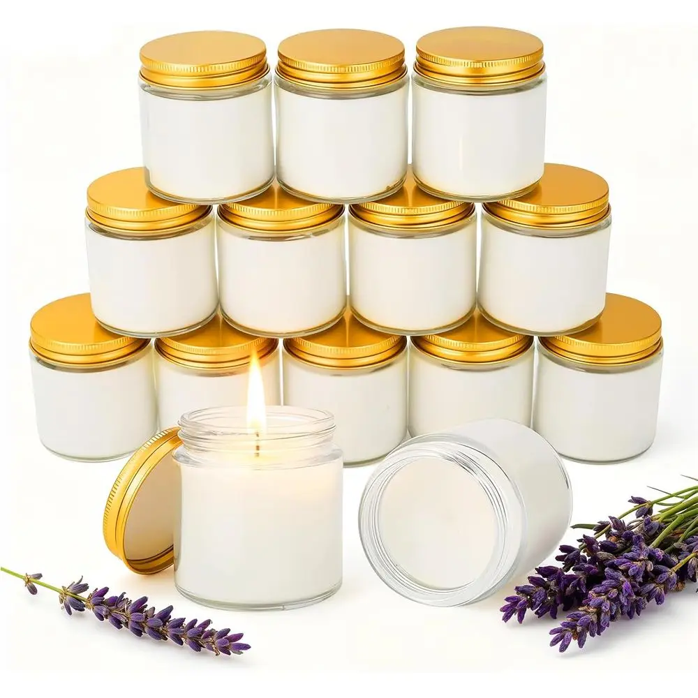 

24 PCS 4oz White Soy Wax Candles, Lavender Scented Candle Git Set, Bulk Wedding Party avor Birthday, Anniry, Housewarming, Corpo