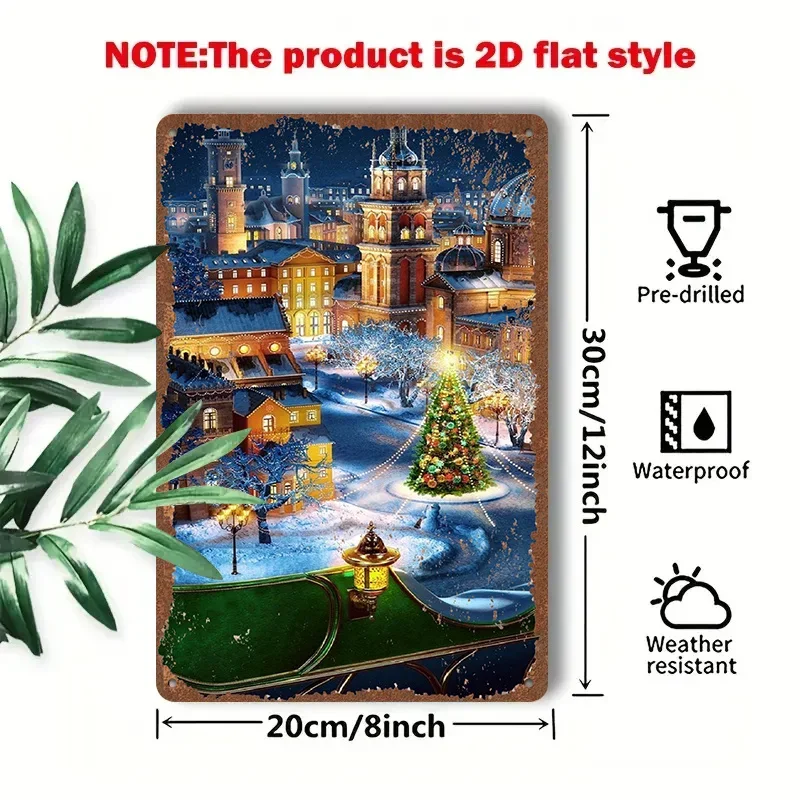 2D Flat, 1pc 2D [Flat] Metal Sign Vintage Tin Painting 