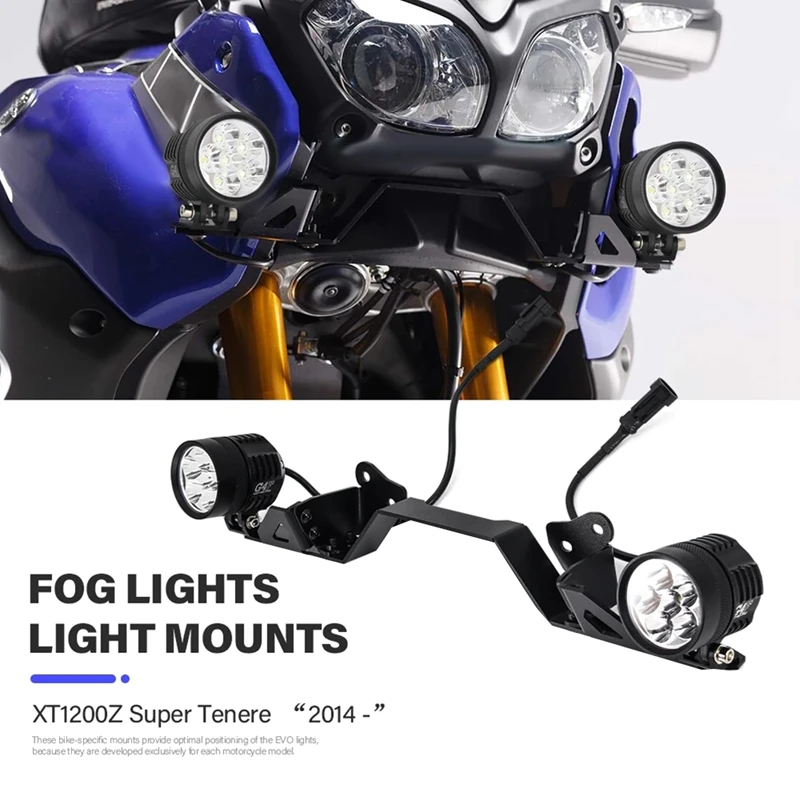 

Motorcycle Spotlight Holder Fog Lamp With Mounts Auxiliary Bracket For Yamaha XT1200Z XTZ 1200 Super Tenere 2014 +