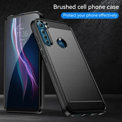 For Moto One Fusion Plus Shockproof Protective Case Luxury Silicone Back Cover for motorola one fushion+ Soft Matte Cases