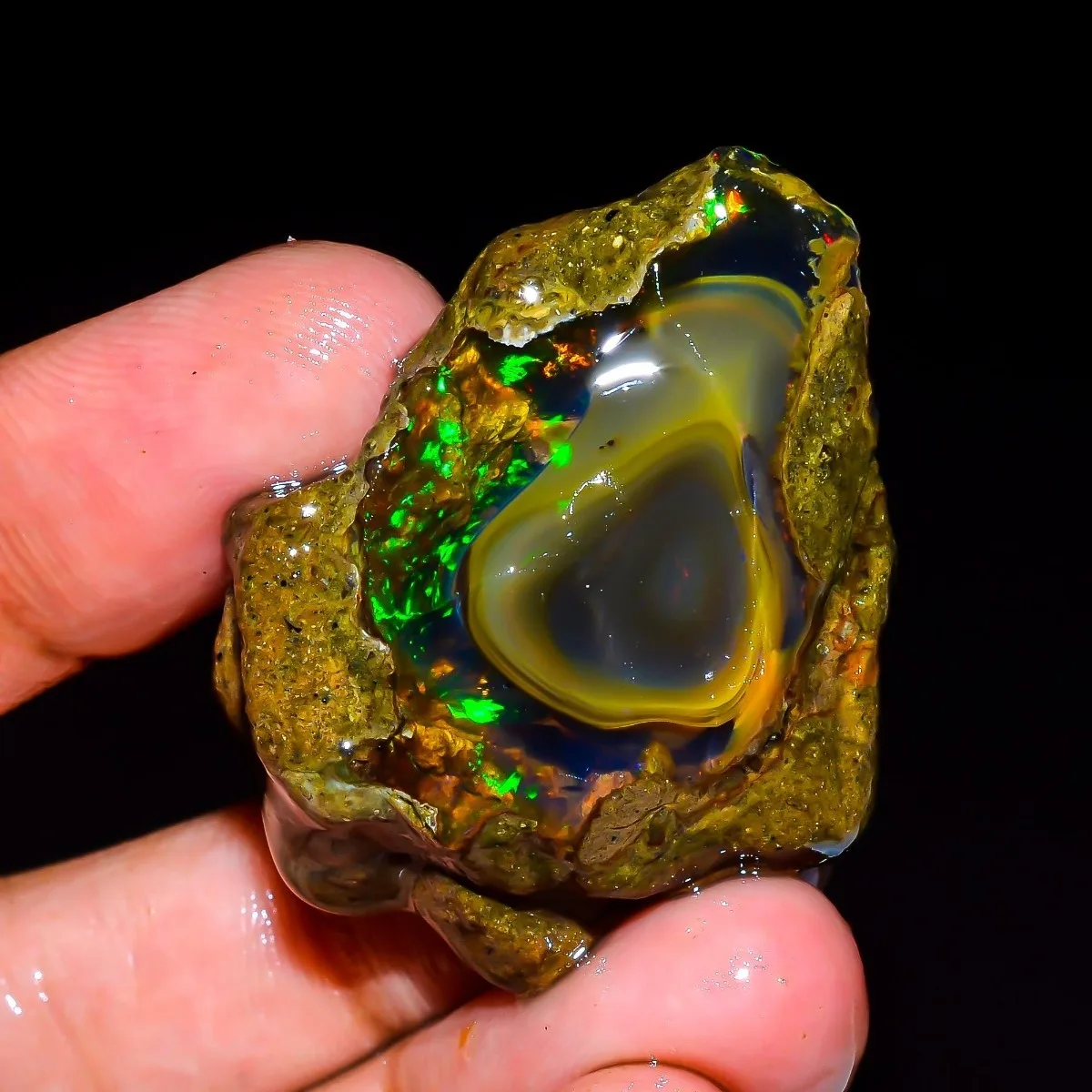 25-80CT Ethiopian Opal Rough Natural Fire Opal Loose Gemstone Jewelry Supply Collector Randomly Selected One