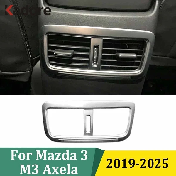 

Для Mazda 3 M3 Axela 2019-2023 2024 2025: Накладка на задний воздуховод кондиционера, декоративная наклейка, аксессуары для интерьера автомобиля