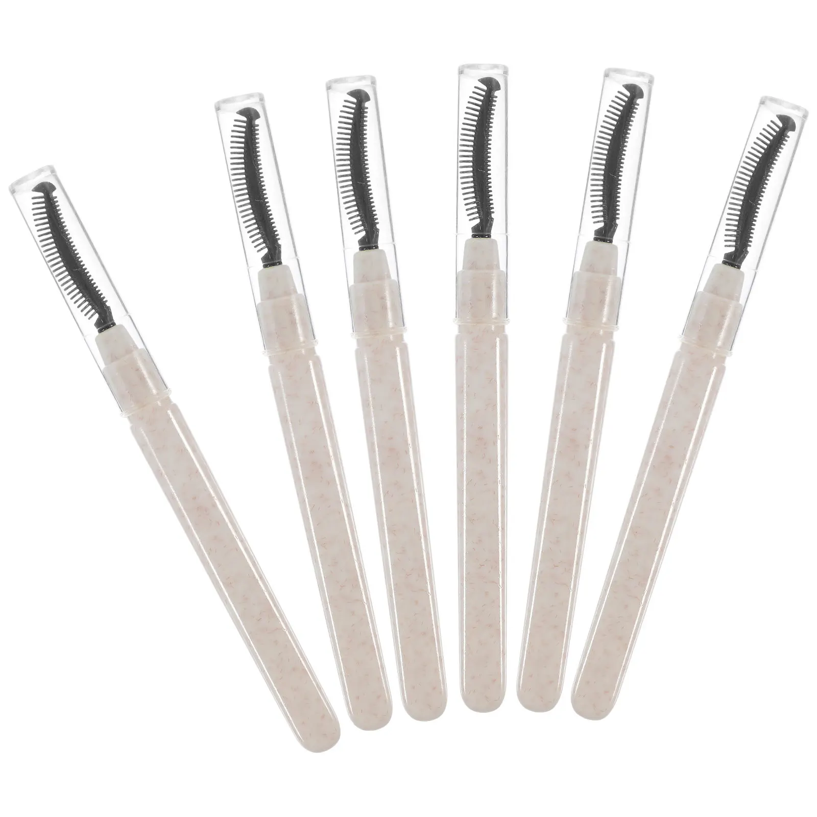 Brosse à cils réutilisable en Micro Silicone, outils de maquillage pour les yeux, brosse de précision à double extrémité pour Application sans taches, 6 pièces