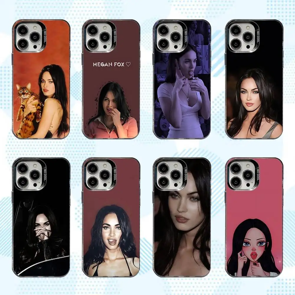 

M-Megan Actor F-Fox Phone Case For iPhone 17,16,15,14,13,12,X,8,Pro,Max,Plus,E,SE4,Air,Mini IMD Matte Black