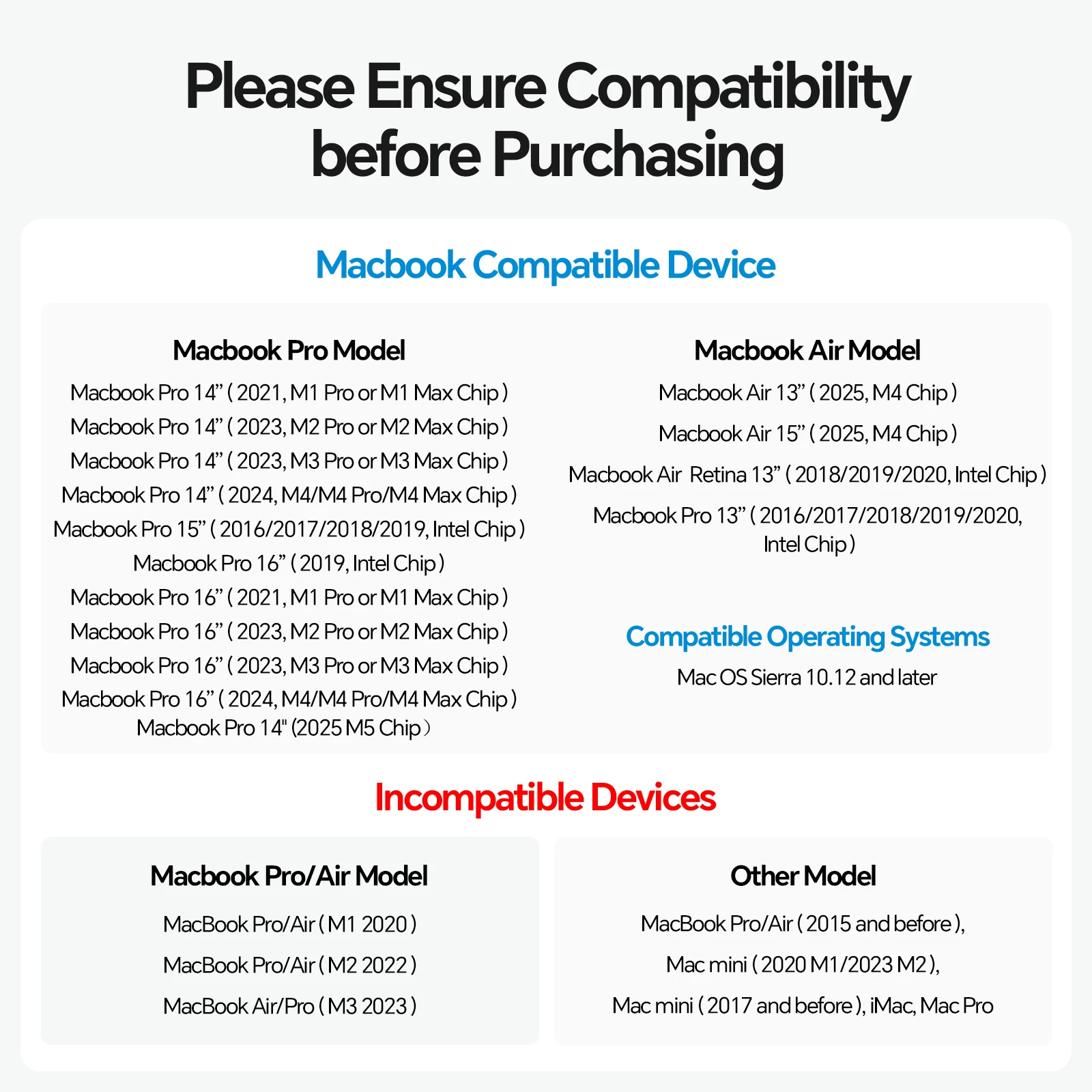PULWTOP Docking Station Dual Monitor 4K@60Hz for MacBook Pro/Air M3/M4/M5 with 2 HDMI, PD, Ethernet, USB A/C 10Gbps, SD/TF