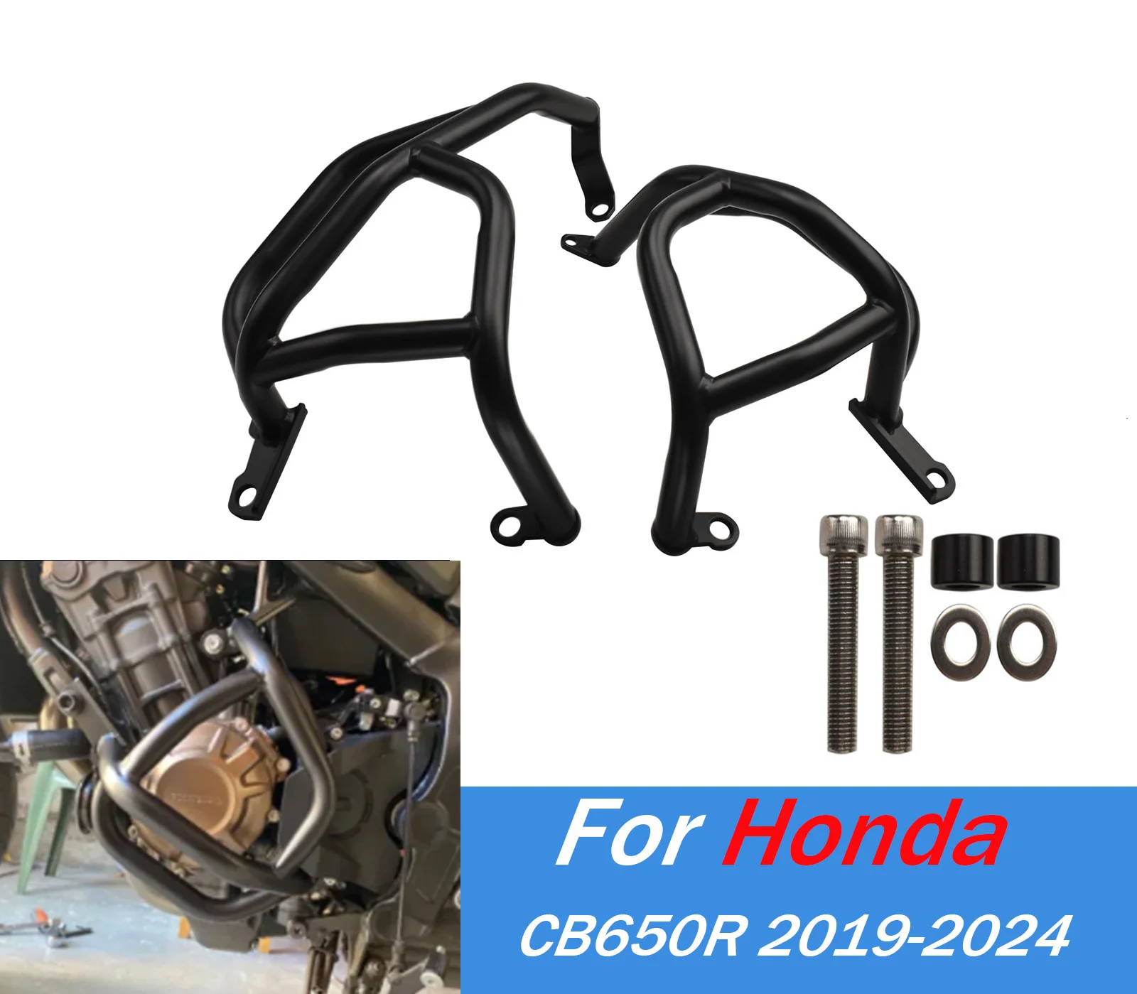 

Для CB650R защита двигателя рамка бампера для Honda CB 650R 2019-2024 CB650R защита от падения на шоссе аксессуары для мотоциклов