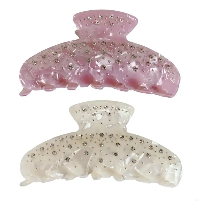 

HX6F Elegant Rhinestones Hair Accessory Practical Acetate Hair Clip Party Hairpieces