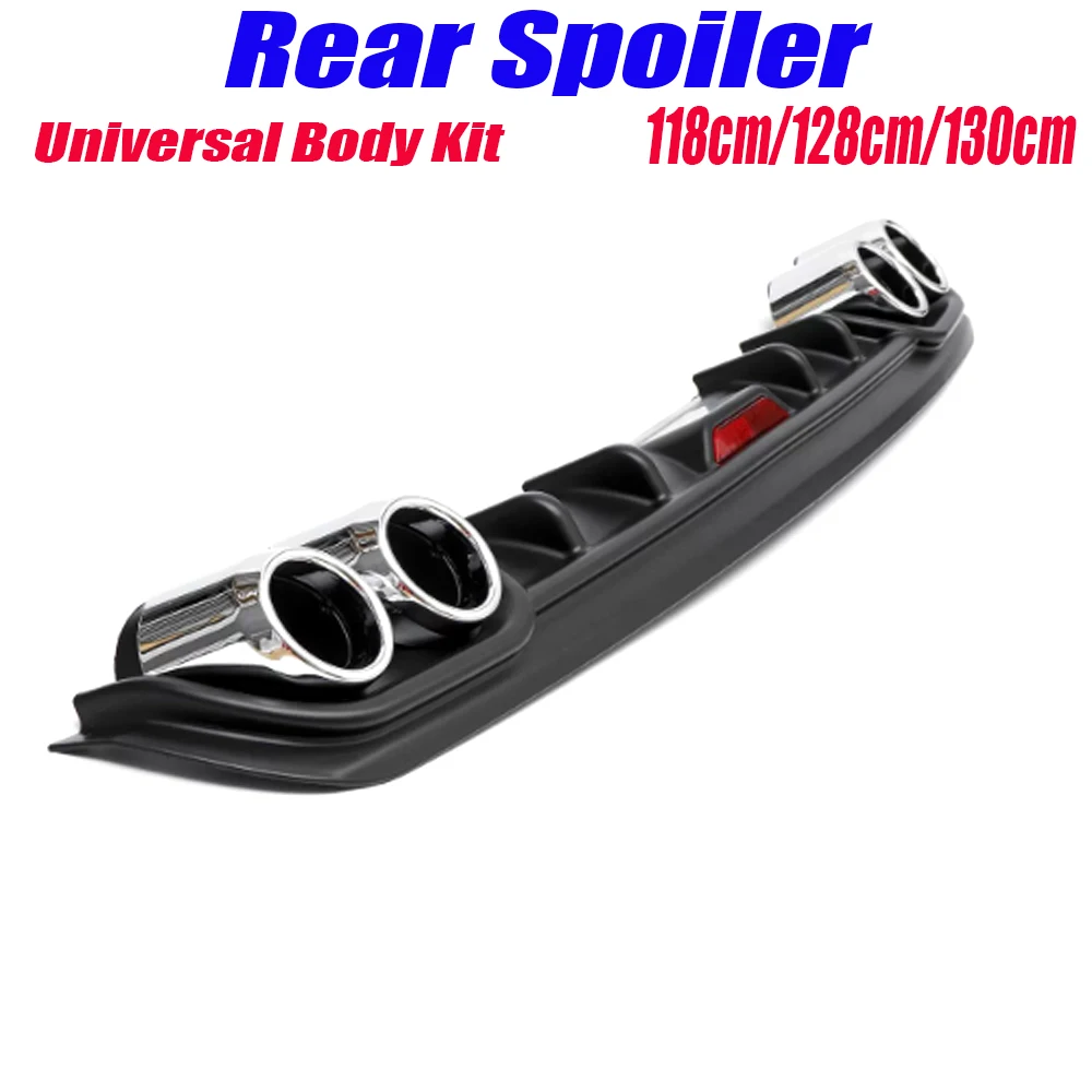 Car Rear Bumper Diffuser Fake Four Out Exhaust Lip Rear Lower Splitter Spoiler Auto Decorative Rear Diffuser Universal Car view 4