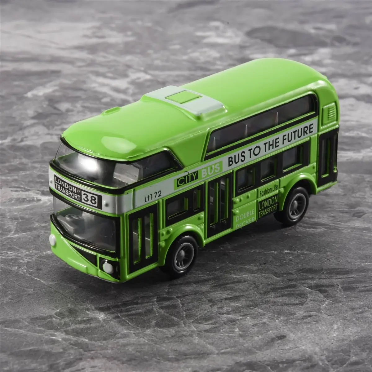ABXY Double- Bus London Bus Design Car Toys Sightseeing Bus Vehicles Urban Transport Vehicles Commuter Vehicles,Green