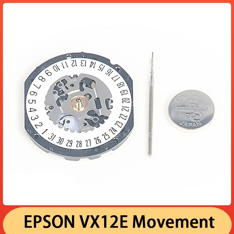 Japonia VX12 VX12E kwarcowy mechanizm na 3 ręce datuje na 3/6 części do zegarków części do zegarków dokładnych stabilna jakość w czasie podróży
