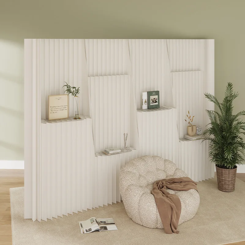 Paper partition screen, simple self-installed window display for the living room, partition board wall, foldable self-installed