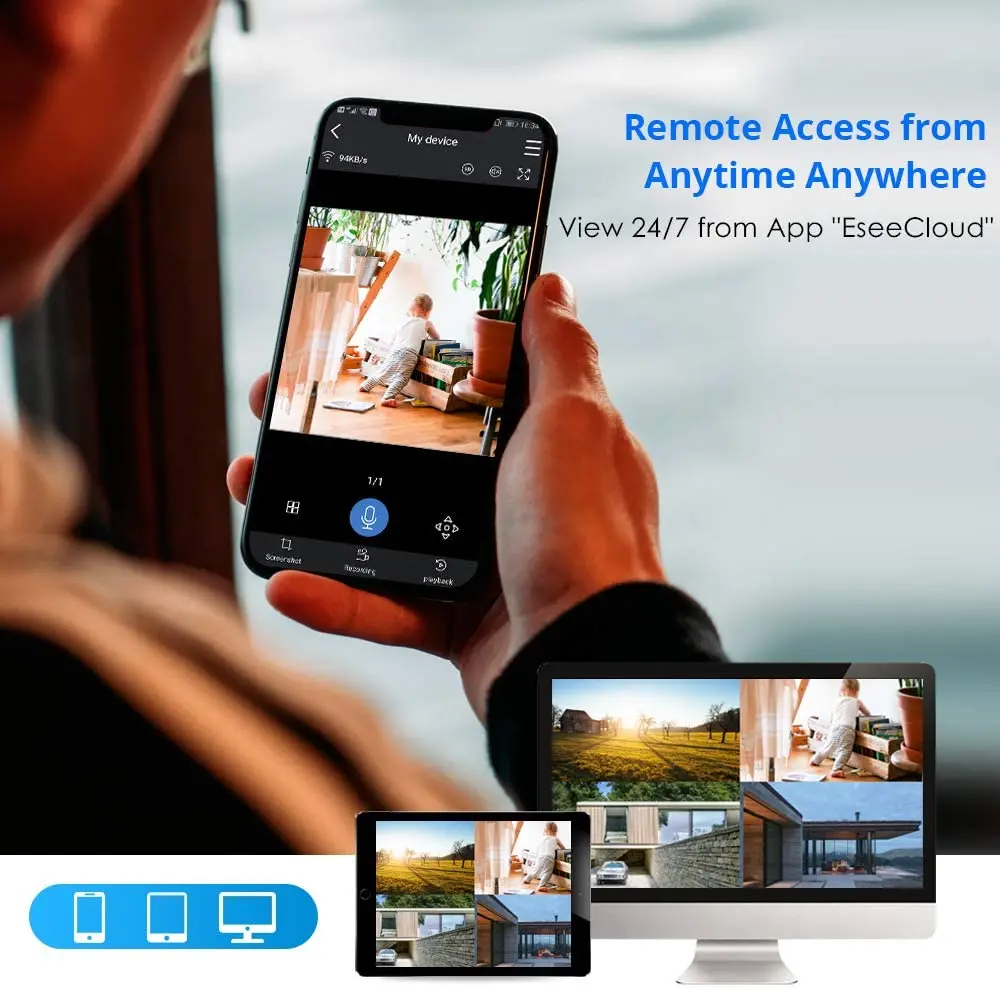 Wesecuu Cctv Home Security System Outdoor Security Camera Ahd Dvr Kit Cctv Systeem Camera Analoge Camera