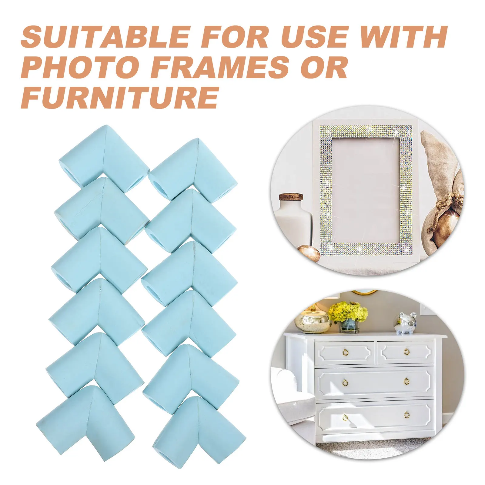 

12 шт., угловая защита, пенопластовая мягкая мебель, угловая защита, стол, каркас кровати, бампер, защитный чехол, движущийся транспорт, столкновение