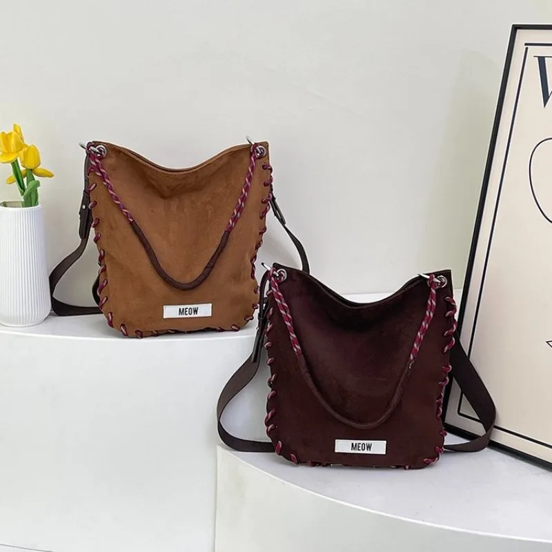 

Classic Simple Luxury Diaper Bag For Women Crossbody Bag Elegant Leather Tote Large Capacity Vintage Letter Logo Solid Color