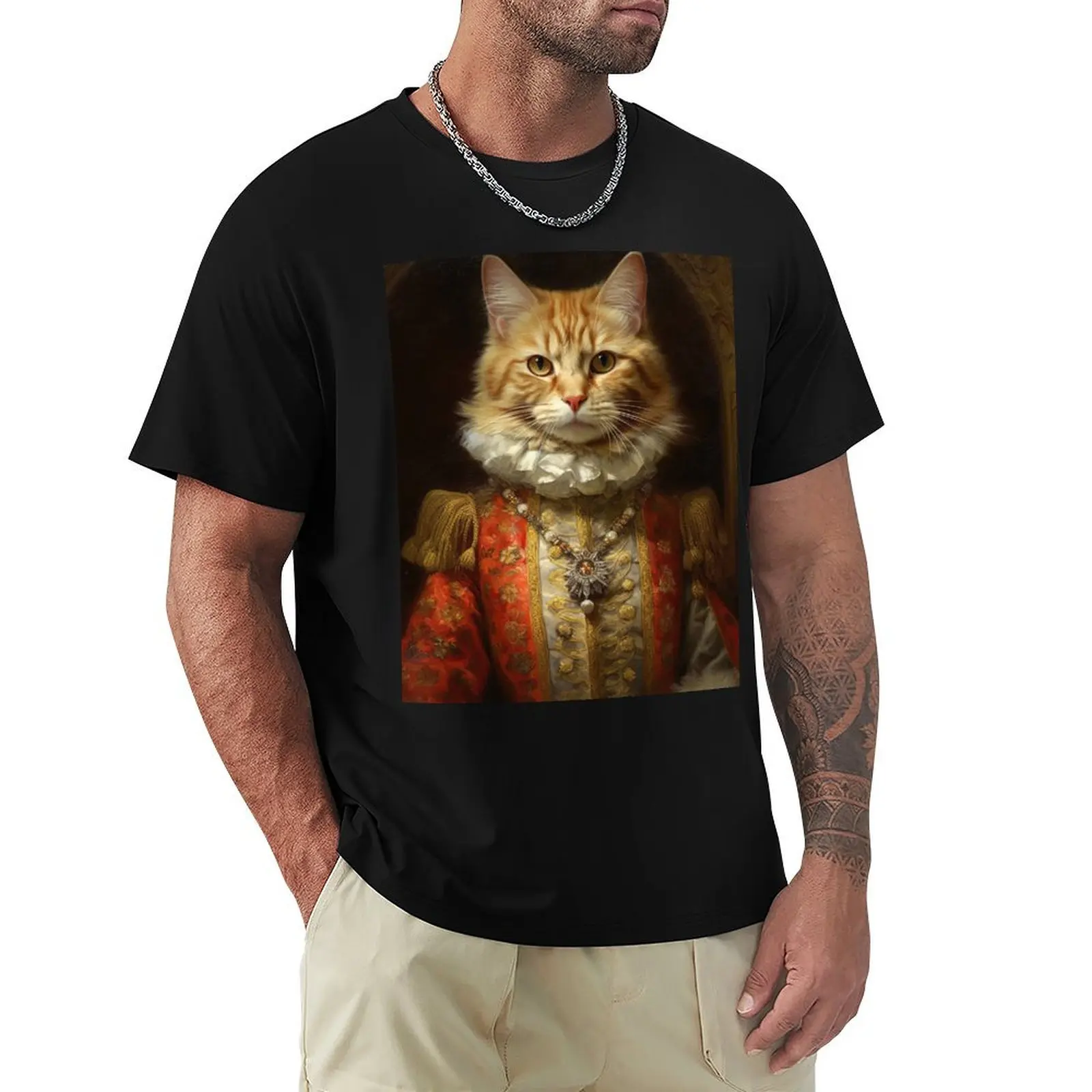 Purrfectly Regal T-Shirt Work Comfort T-Shirt for Men