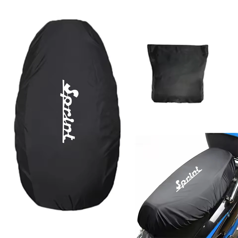 For Vespa Sprint S 50 125 150 180 CC Seat Cover Waterproof Seat Cover Universal Flexible Saddle-Cover Black Sun-Protection Cover
