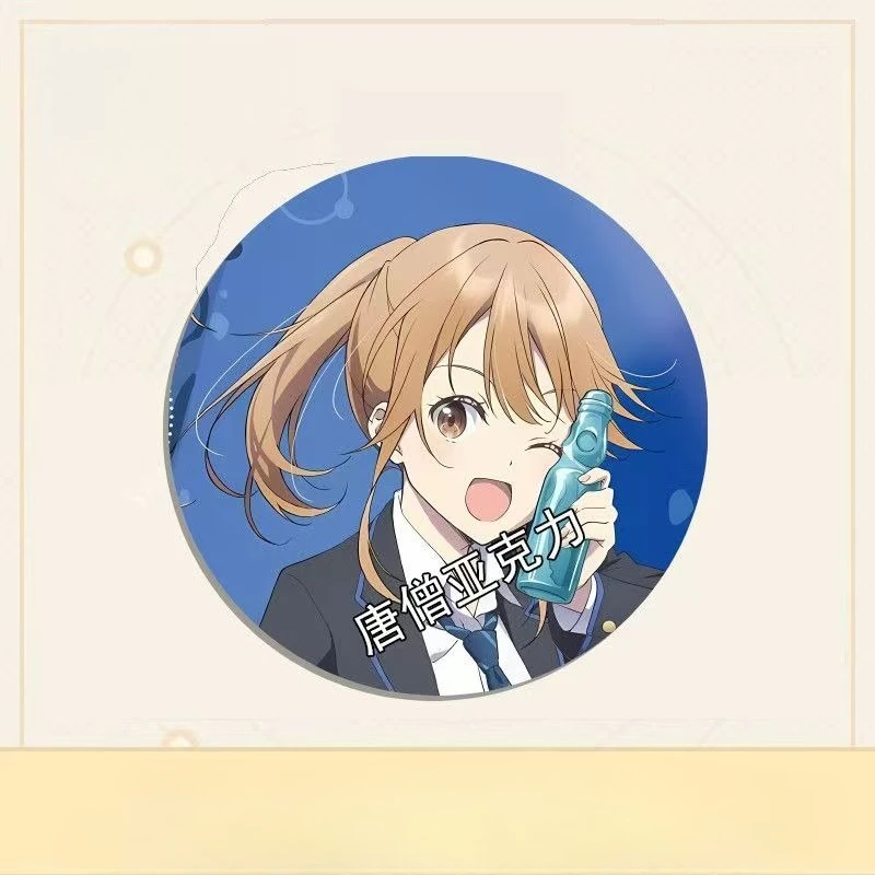 อนิเมะชิโทเสะอยู่ในขวดรามูเนะ ของตกแต่งอะคริลิก ยูซึกิ นานาเสะ เข็มกลัดโลหะ ยูโกะ ฮิอิรากิ สินค้า ยัว อุจิดะ ของเล่น