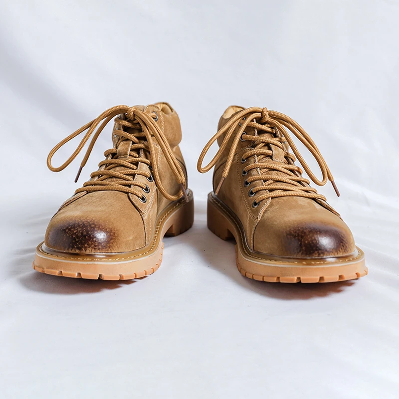 New Autumn Winter Men Suede Like Short Boots Simple Fashionable Non Slip Breathable Comfortable Casual for Daily Wear