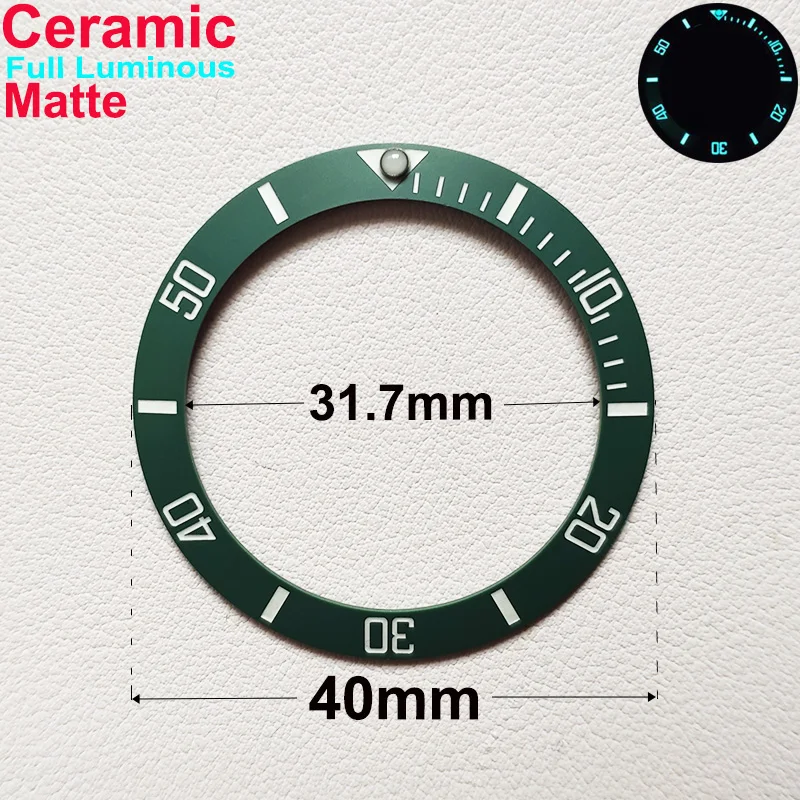 40mm * 31,7mm Keramik-Uhrenlünetteneinlage Passend für 42mm bis 44mm Taucher-GMT-Yacht-Sea-Dweller-Uhrengehäuse Uhrenring-Zubehör – Detail 34