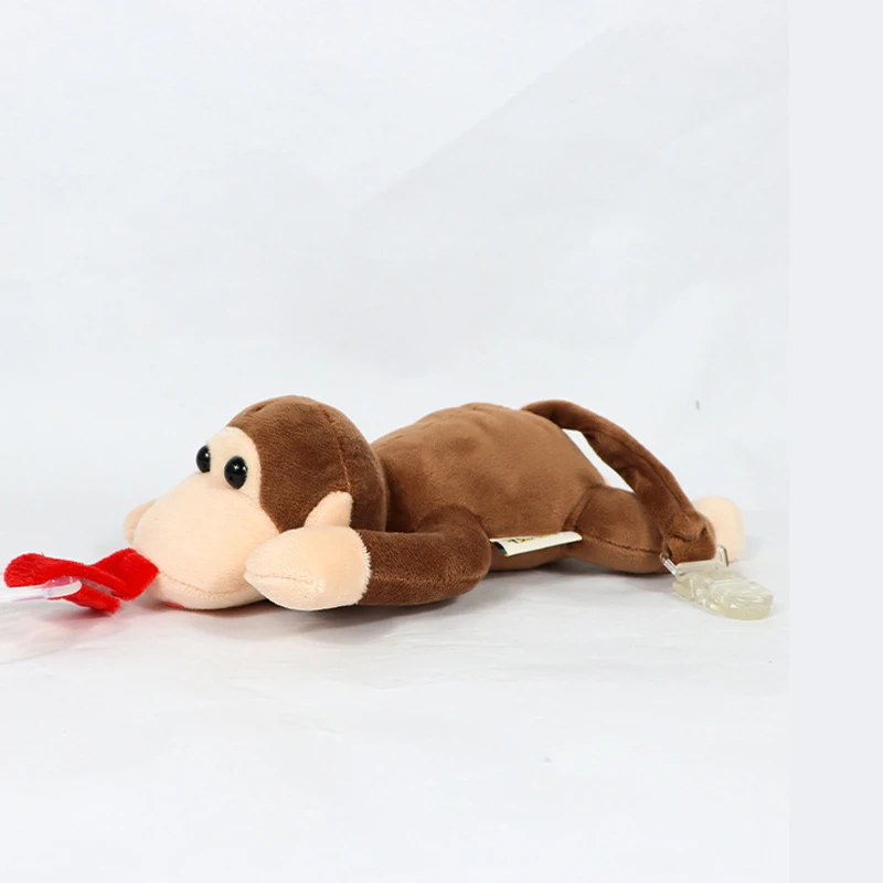 Poussette en peluche douce et confortable avec tétine en silicone pour bébé, jouets apaisants pour bébé, beurre en peluche, dessin animé mignon, bébé parfait