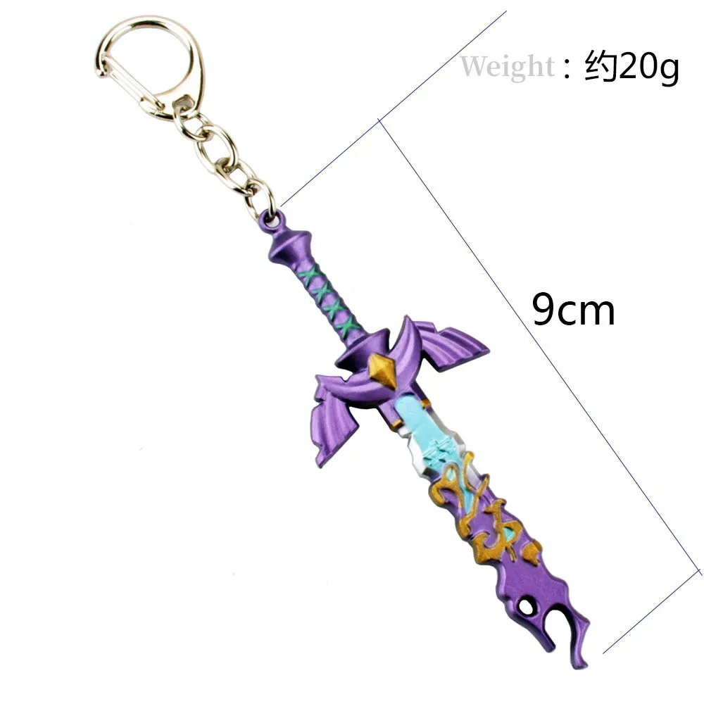 Game Link Hero Master Sword KeyChain Weapon Model Breath of the Wild KeyRing Metal Pendant Chaveiro llaveros Fans Souvenir Gift