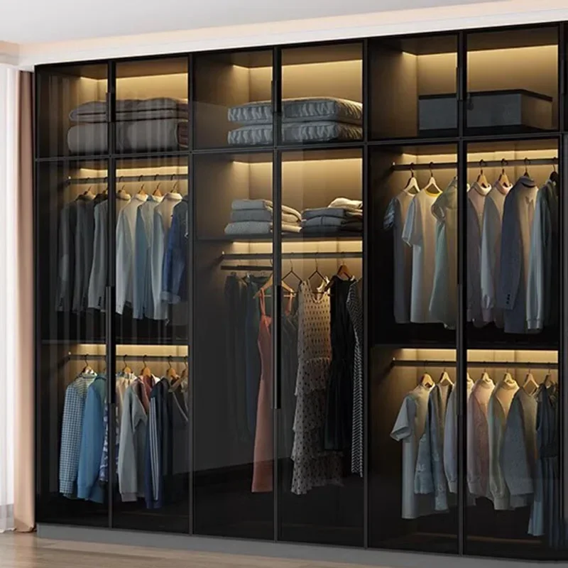 

Modern Closet Wardrobes Display Bedroom Shelf Luxury Drawers Clothing Rack Bedroom Cloth Display Meuble De Rangement Furniture